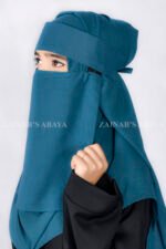 Saudi Niqab in Zinc Color which is crafted in chiffon fabric