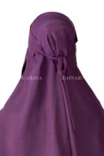 Saudi Niqab in Purple Color which is crafted in chiffon fabric