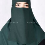 Saudi Niqab in Green Color Acc 253