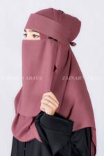 Saudi Niqab in T. Pink Color Acc 253 - Image 2