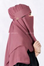 Saudi Niqab in T. Pink Color Acc 253 - Image 3