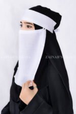 Saudi Niqab in White Color Acc 253 - Image 4