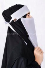 Saudi Niqab in White Color Acc 253 - Image 3