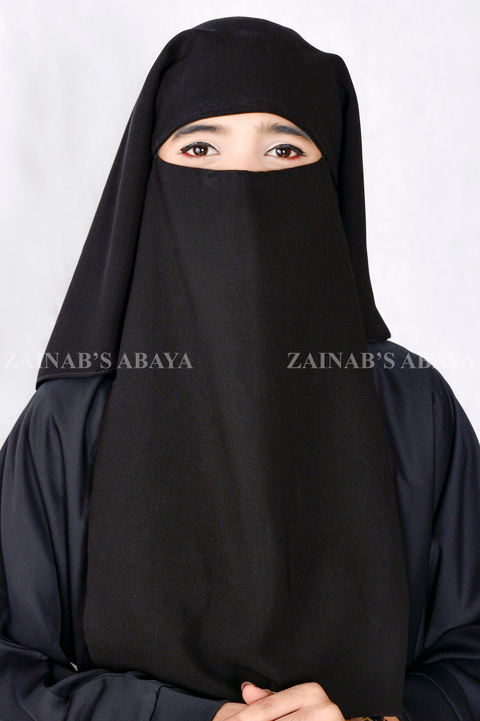 _ZZZ4624+ Black Niqabs in 3 Layers ACC-83 - Image 1