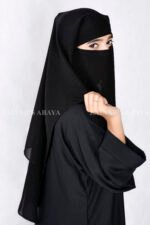 Black Niqabs in 3 Layers ACC-83 - Image 2
