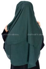 Green Colored Niqab in 3 Layer - Image 4