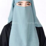 Grape Colored Niqab in 3 Layers Acc 83