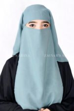 Grape Colored Niqab in 3 Layers Acc 83