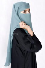 Grape Colored Niqab in 3 Layers Acc 83 - Image 3