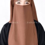 Light Brown Niqab in 3 Layers Acc 83