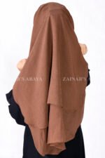 Light Brown Niqab in 3 Layers Acc 83 - Image 4