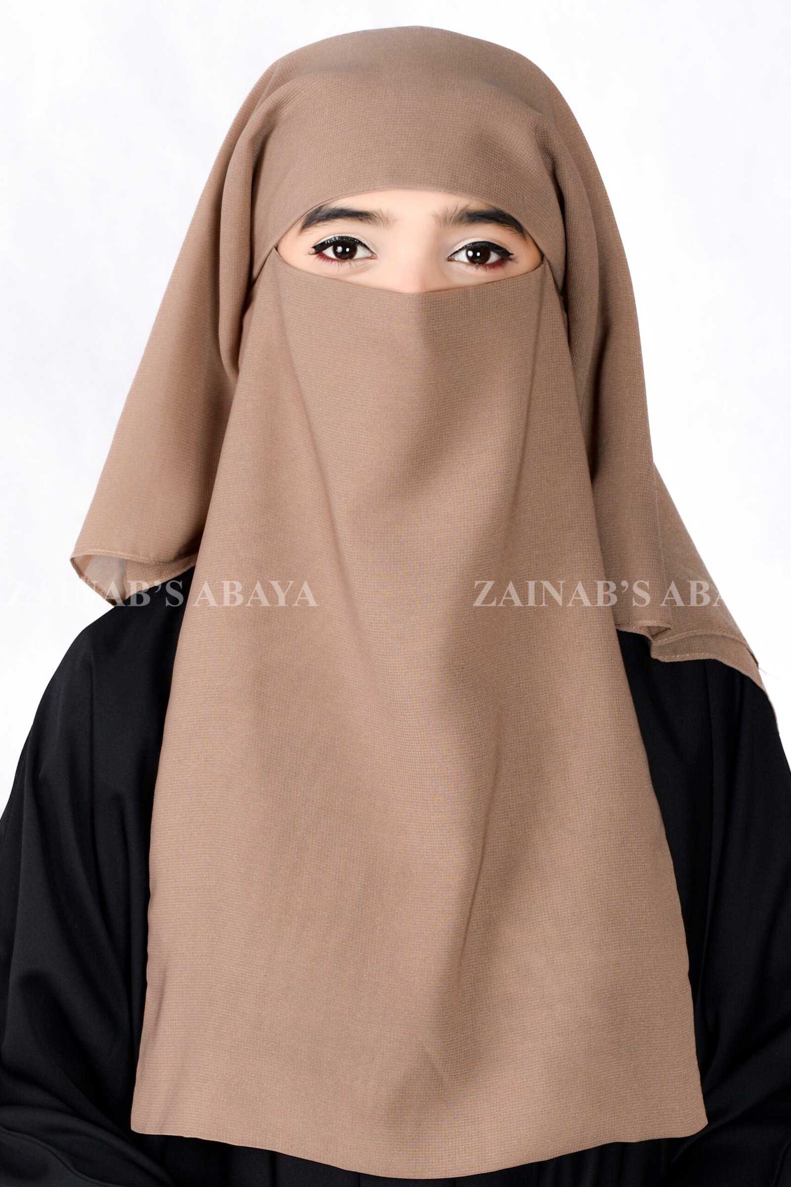 _ZZZ4726+ Skin Color Niqab in 3 Layer Acc 83 - Image 1
