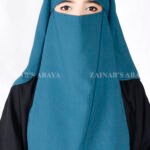Zinc Colored Niqab in 3 Layers Acc 83