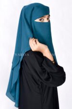 Zinc Colored Niqab in 3 Layers Acc 83 - Image 3