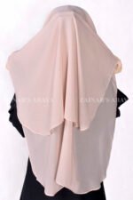 Peach Colored Niqab in 3 Layers Acc 83 - Image 4