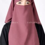T. Pink Colored Niqab in 3 Layers Acc 83