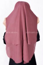 T. Pink Colored Niqab in 3 Layers Acc 83 - Image 4