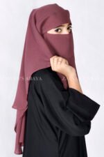 T. Pink Colored Niqab in 3 Layers Acc 83 - Image 3