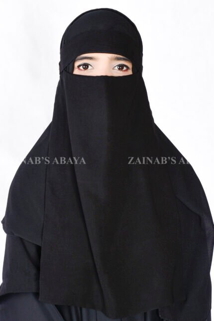 Black Eyes Niqab in Chiffon Fabric