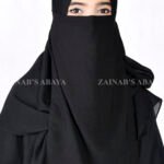 Black Nose Niqab with Elastic Acc92