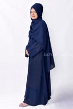 Front Open Abaya in Single Chiffon Fabric with a matching scarf.