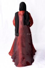 Front Open Abaya which is crafted in shamooz fabric with a matching scarf in chiffon fabric.