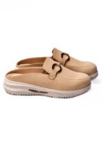 Classic Tan Buckle Mules - Image 4