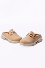 Classic Tan Buckle Mules - Image 2
