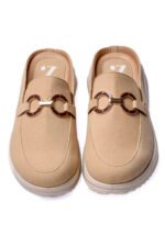 Classic Tan Buckle Mules - Image 3