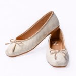 Shimmer Bow Ladies Pumps Shoes Z 401