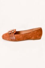 Rust Suede Ladies Pumps Z 402 - Image 4