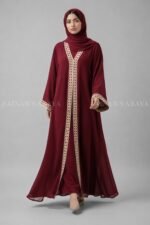 Double Gown Abaya with a matching scarf