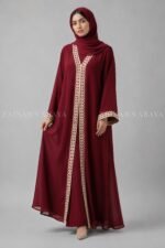 Double Gown Abaya with a matching scarf