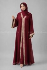 Double Gown Abaya with a matching scarf