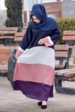 Nida Maxi Abaya in 3 Colors as well as a matching scarf in chiffon fabric.