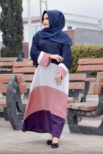 Nida Maxi Abaya in 3 Colors as well as a matching scarf in chiffon fabric.