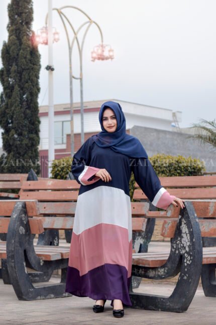 Nida Maxi Abaya in 3 Colors as well as a matching scarf in chiffon fabric.