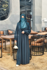 Nida Colored Maxi Abaya for Women in Pakistan with Plates and elastic sleeves