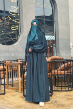 Nida Colored Maxi Abaya for women in Pakistan with plates and elastic sleeves
