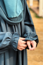 Nida Colored Maxi Abaya for Women in Pakistan with Plates and elastic sleeves.