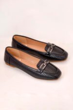 Classic Black Textured Ladies Pumps – Z.Collection - Image 3