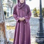 Nida Maxi Abaya for Women with Moon Style Embroidery