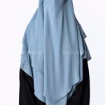 Jade Colored Khimar Hijab for Women in Dual Layers of Chiffon Fabric