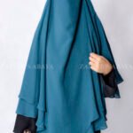 Zinc Colored Khimar Hijab for women with Dual Layers of Chiffon Fabric