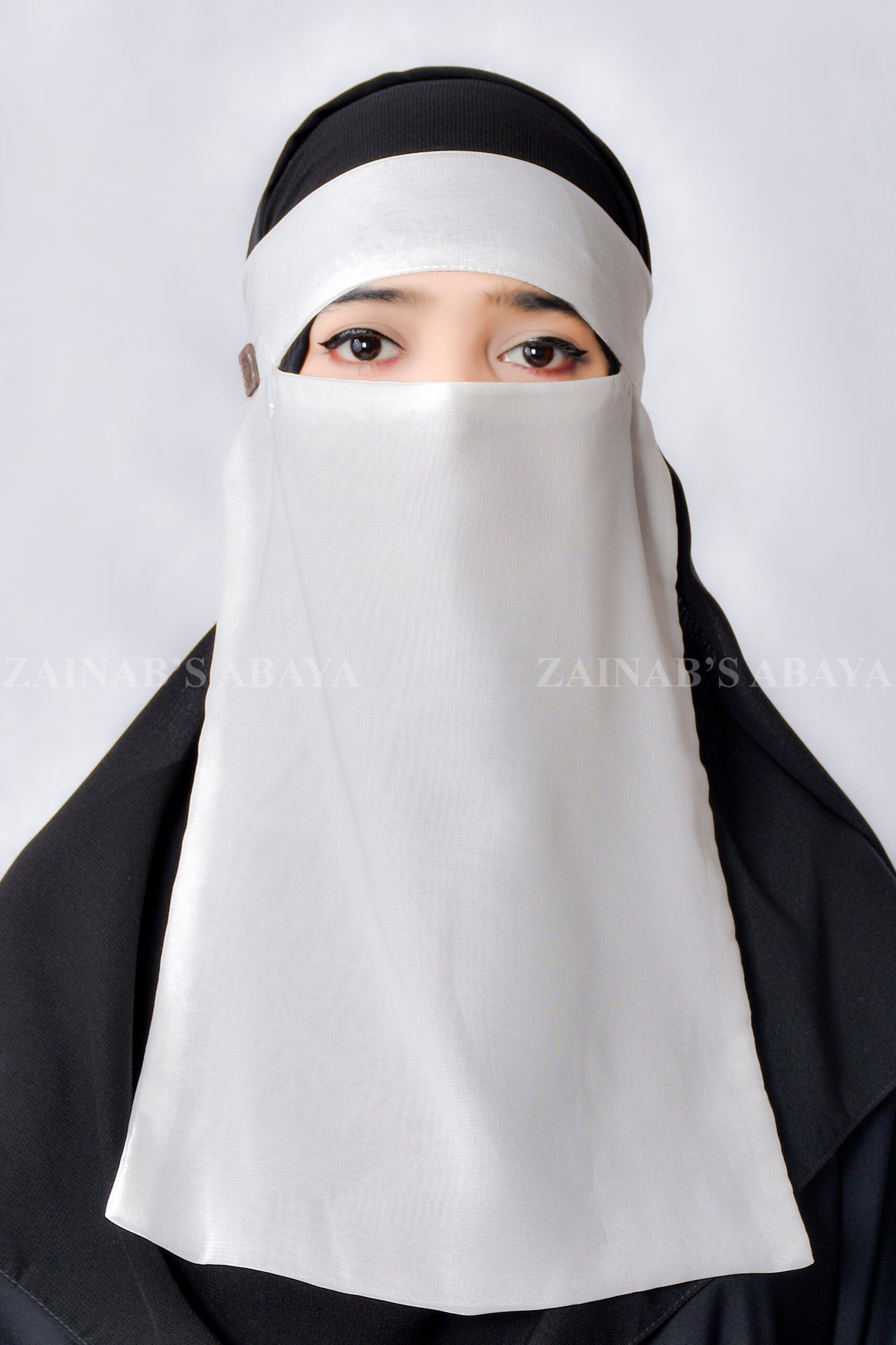 _ZZZ4960+ Egg White Colored Eyes Niqabs Acc-92 - Image 1