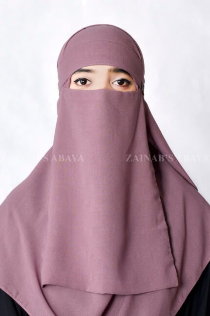 Kasni Colored Eyes Niqab in Chiffon Fabric