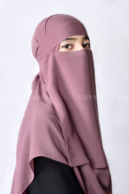 Kasni Colored Eyes Niqab in Chiffon Fabric
