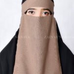 Light Brown Colored Eyes Niqabs in Chiffon Fabric