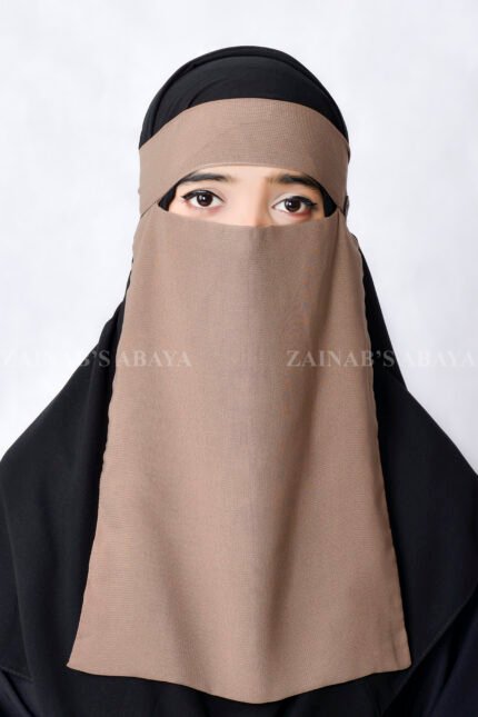 Light Brown Colored Eyes Niqabs in Chiffon Fabric
