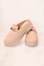 Creamy Comfort Buckle Mules Z-501
